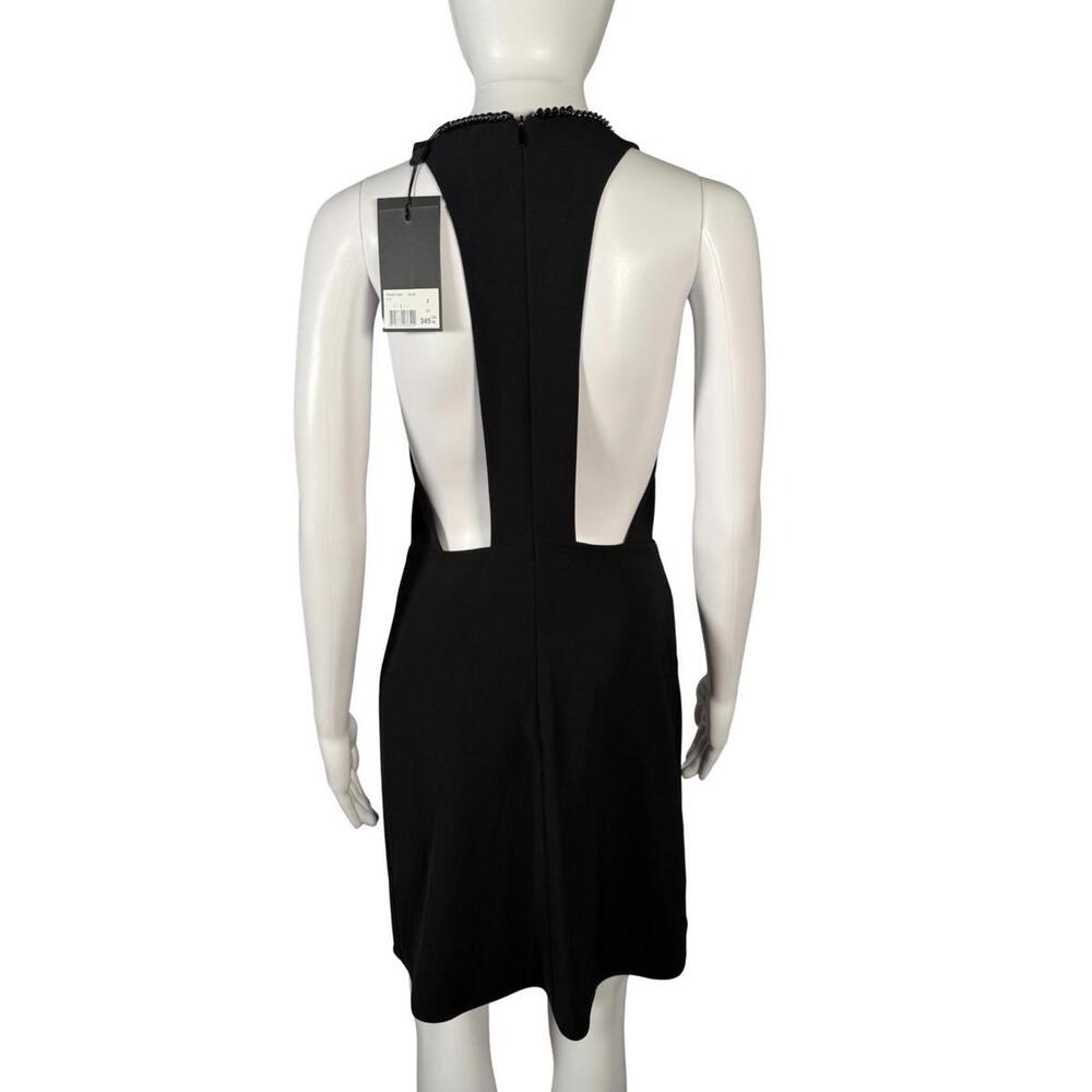 NWT The Kooples Short Black Crepe Dress US Size Medium $345 MRSP - Picture 4 of 11